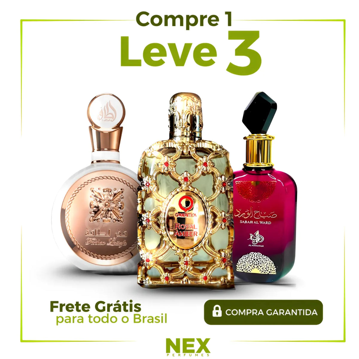 PROMOÇÃO COMPRE 1 LEVE 3 - Sabah Al Ward, Fakhar e Royal Amber - Queima de Estoque🔥 - 100ml Cada